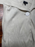 Hael Women's White Cotton Vest with Large Collar and Button - Come Sell Nearly Anything