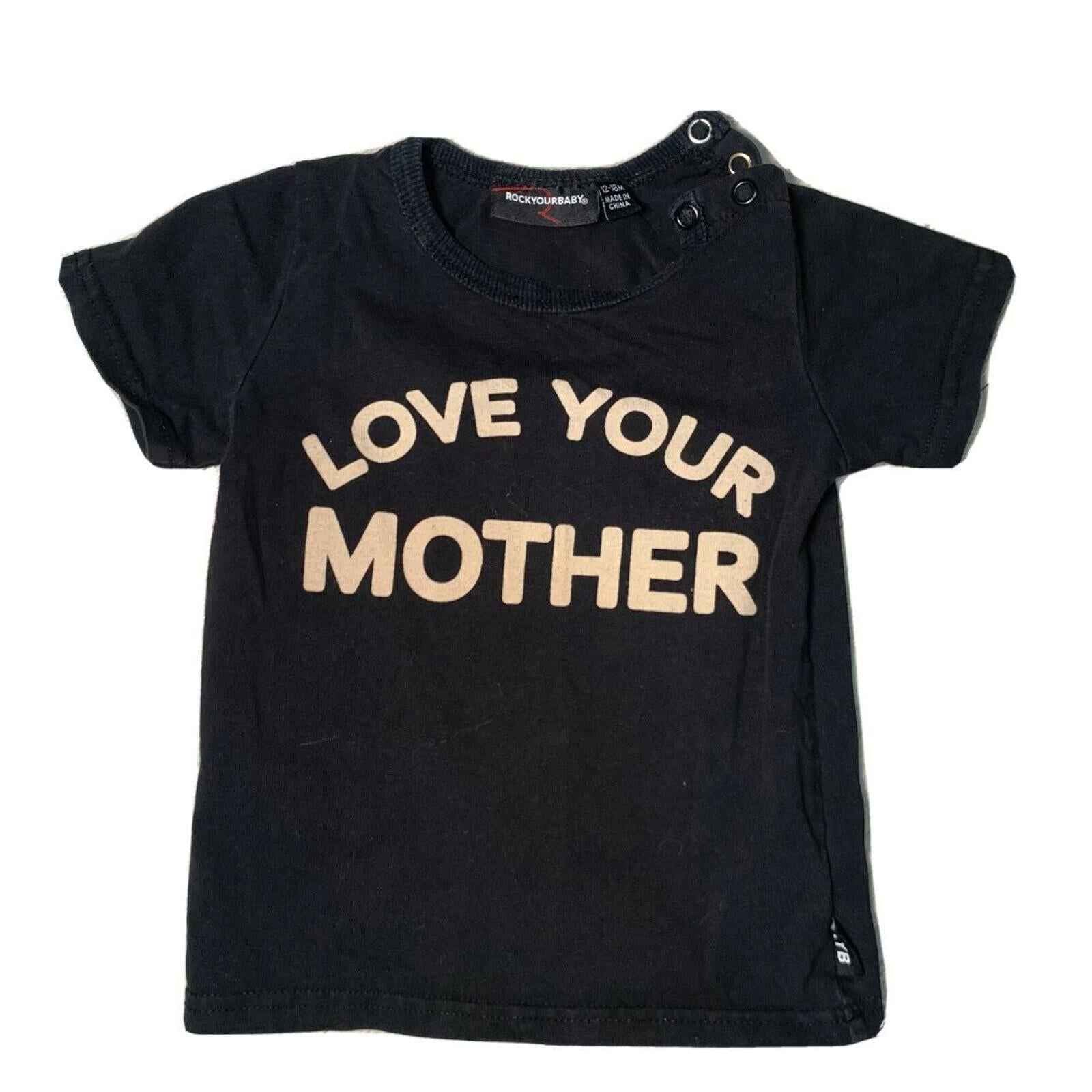 Rock Your Baby Kid RYB RYK Boys Love Your Mother Top Tshirt S 12-18 Months
