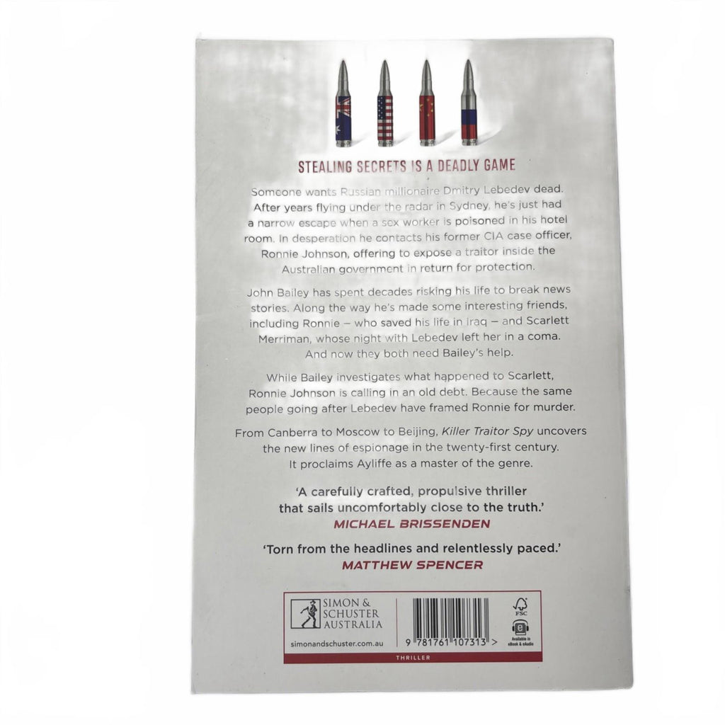 Killer Traitor Spy by Tim Ayliffe - Thriller Crime - Large Paperback Book - Come Sell Nearly Anything