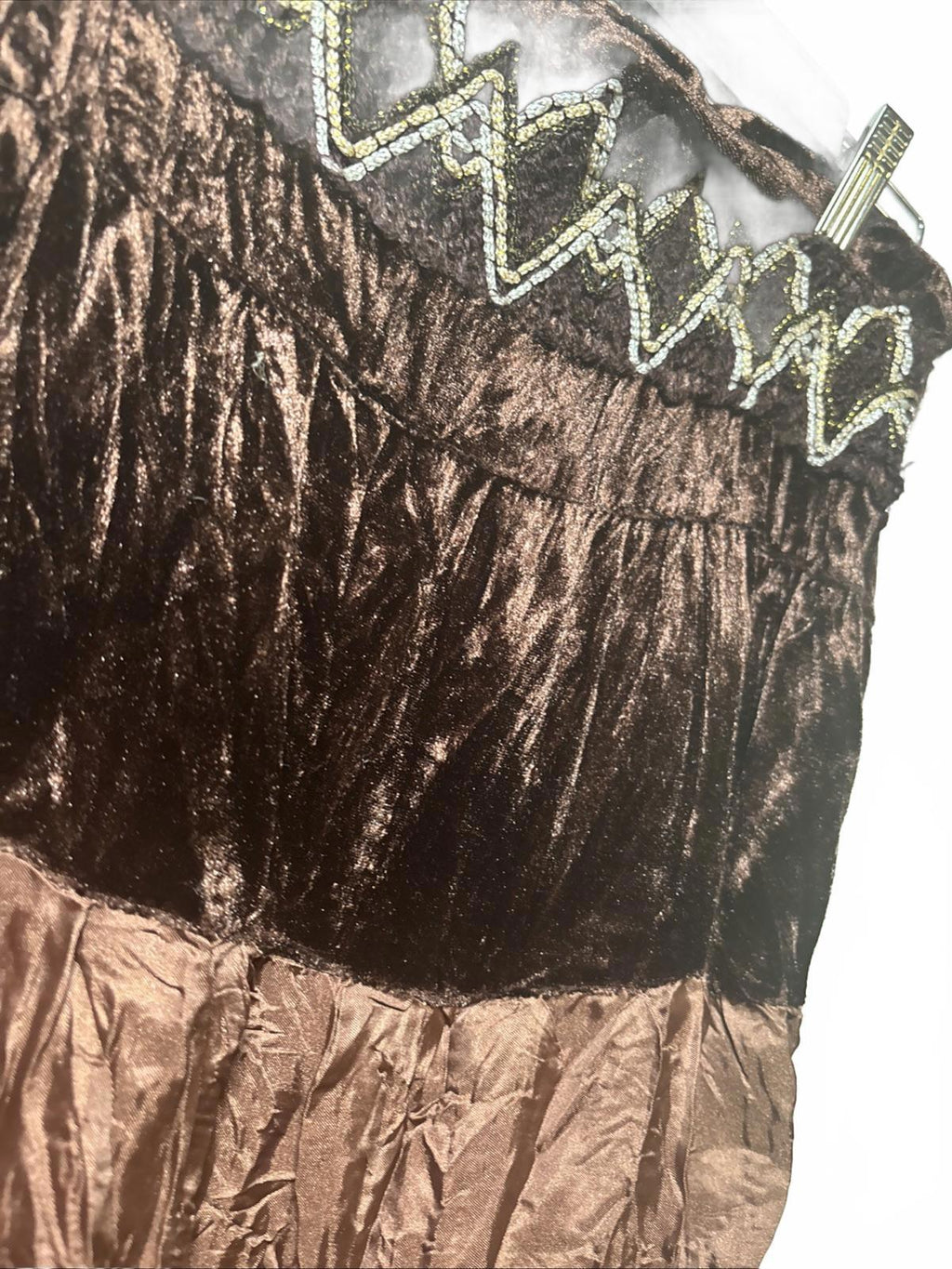 Layered Maxi Skirt  Roy In Multicolour Brown Shinny  Size 14 - Come Sell Nearly Anything