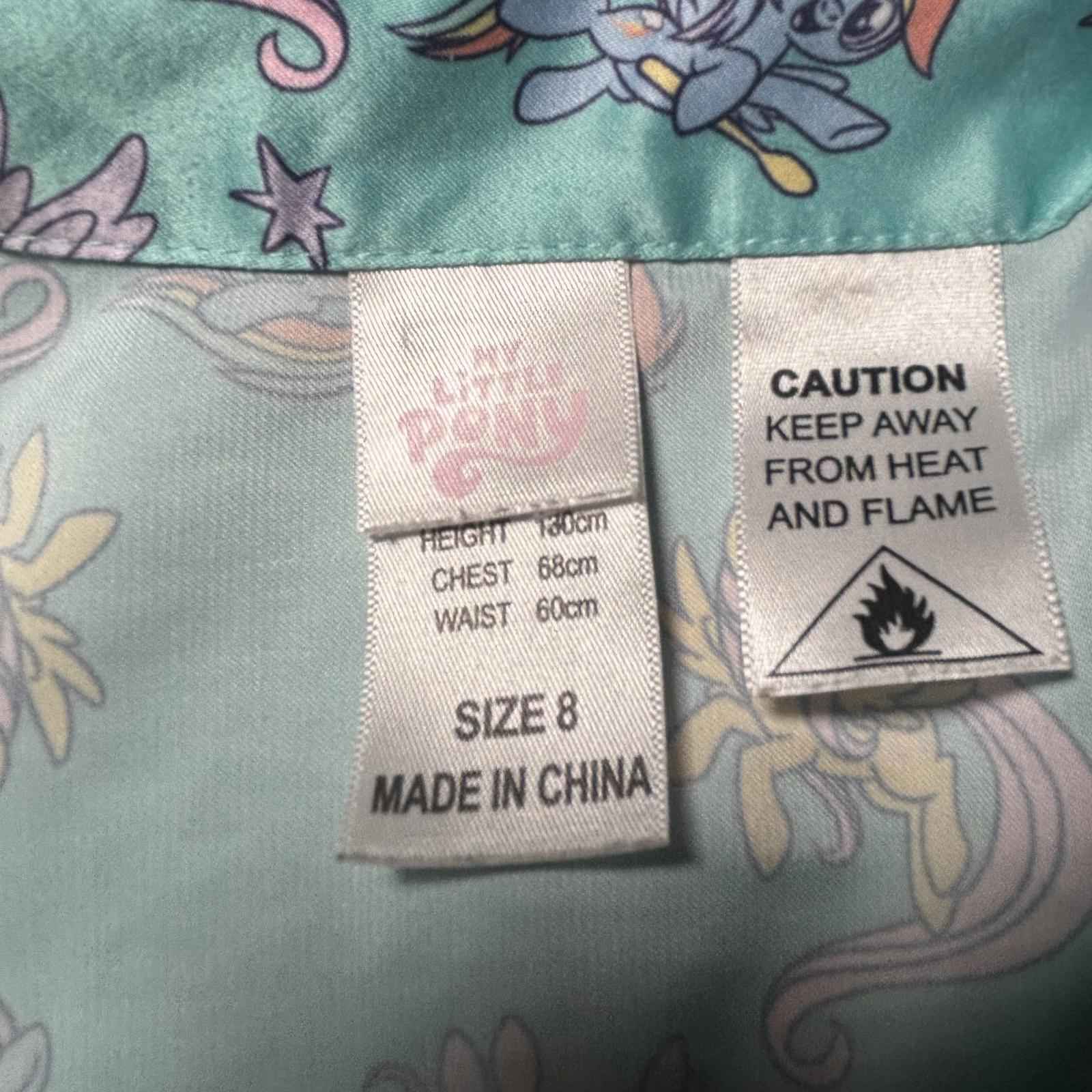 My Little Pony Girls' Satin Pajama Set Size 8