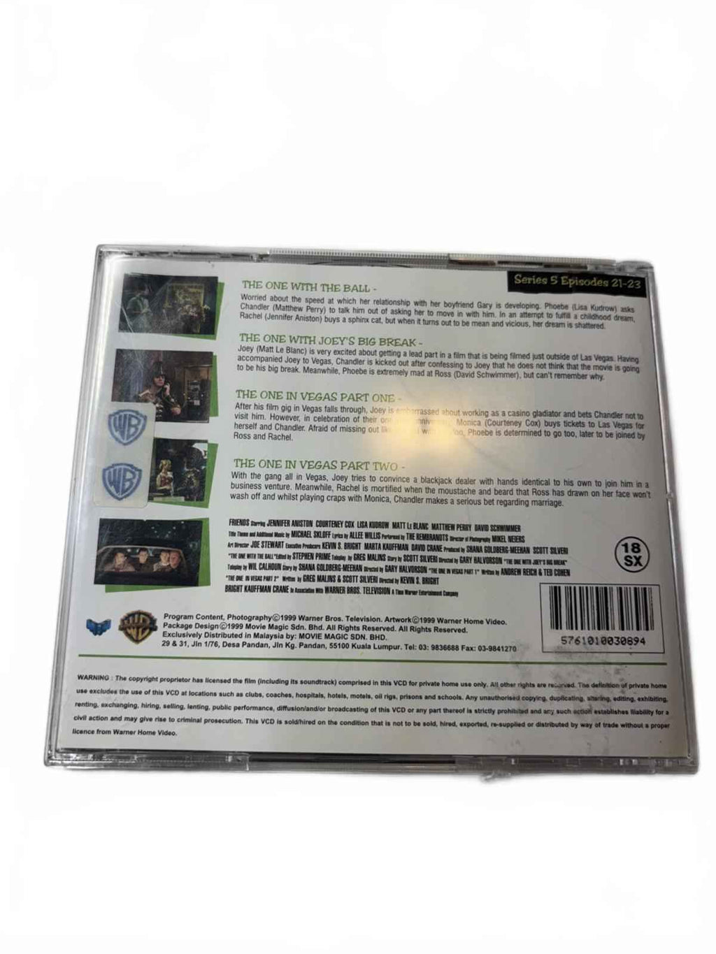 Mega Rare 1999 Friends Season 5 Episodes 21-32 Original Video CD VCD Set