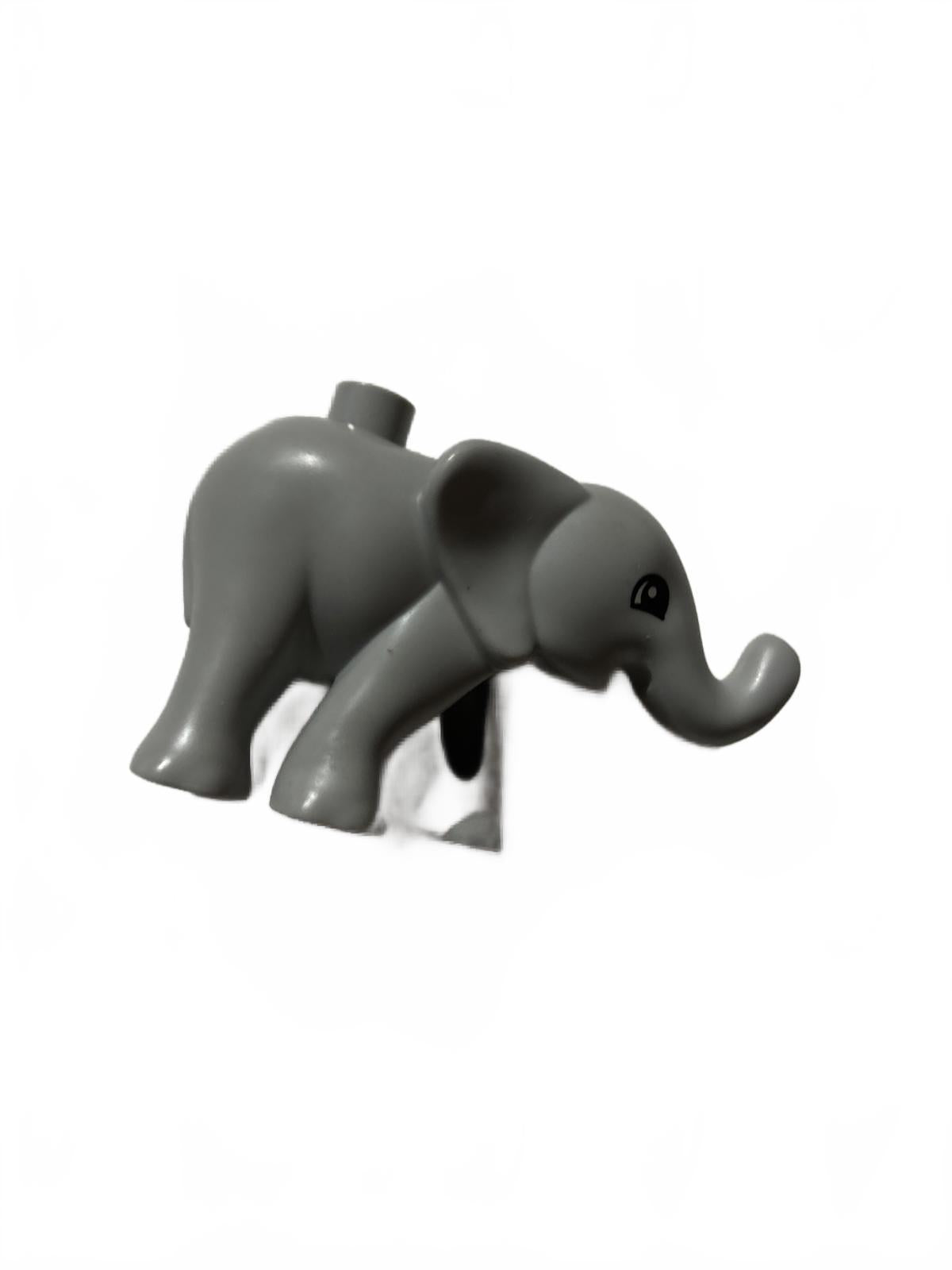 Duplo Dark Stone Gray Elephant Calf with Left Foot Forward - Come Sell Nearly Anything
