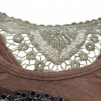 Hearts & Roses Women's Long Sleeve Top Size M Brown Embellished - Come Sell Nearly Anything