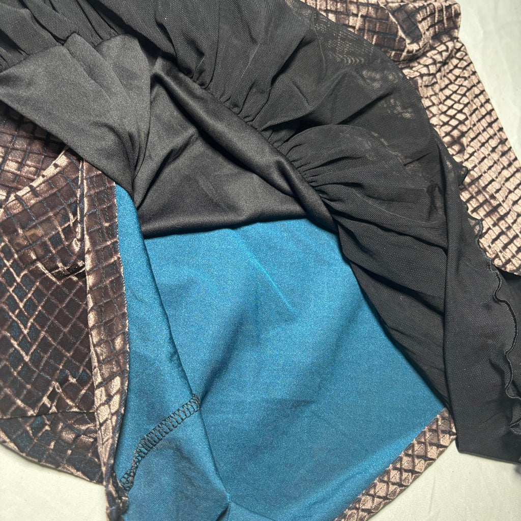 Plum Womens Pleated Velvet Skirt Size M Y2K Goth Vintage