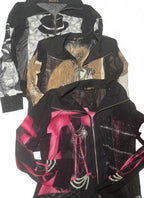 3 x Justina Design Women's Mesh Zip-Up Jackets XL Y2K Vintage Summer Outerwear