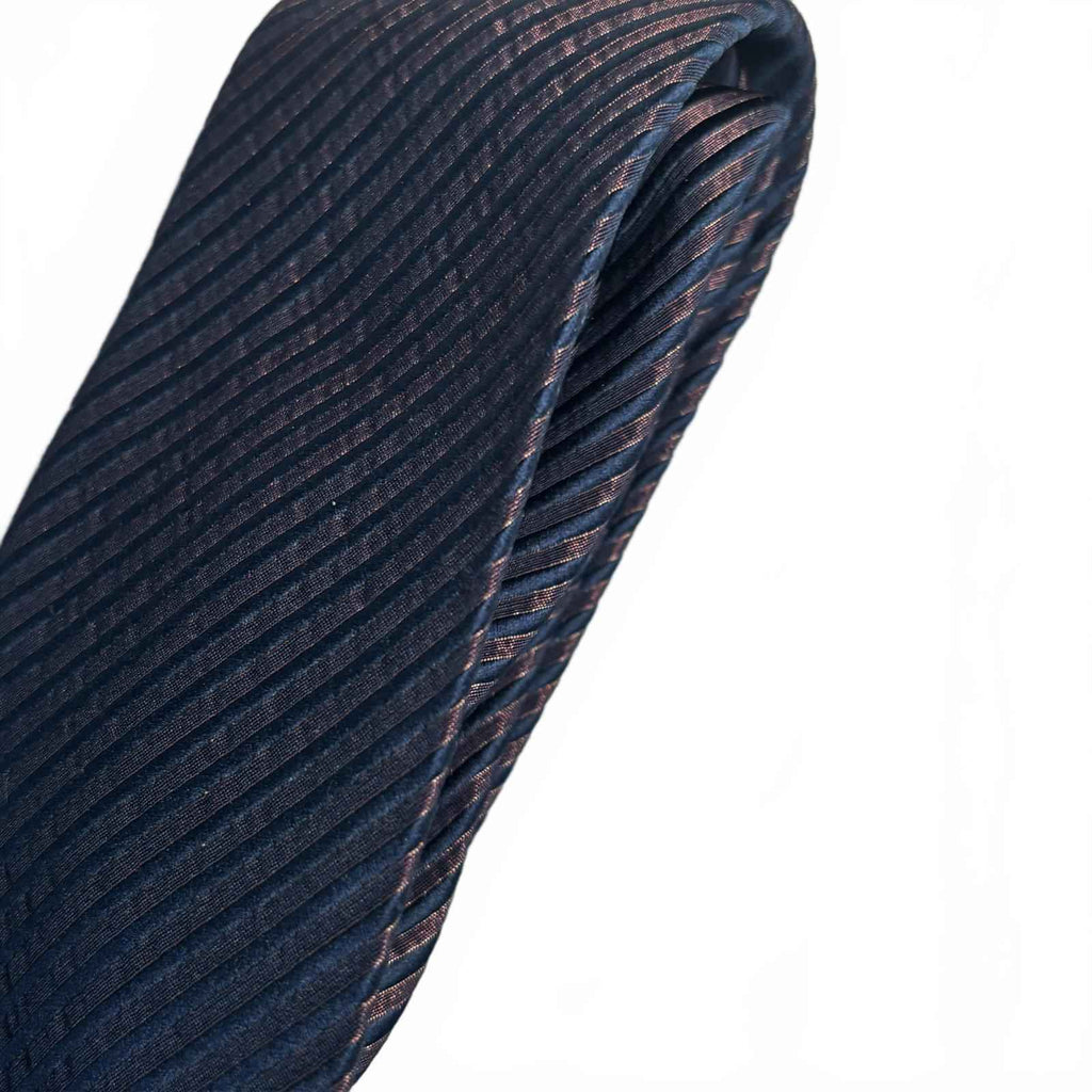 Fellini Men's Navy Blue Striped Tie