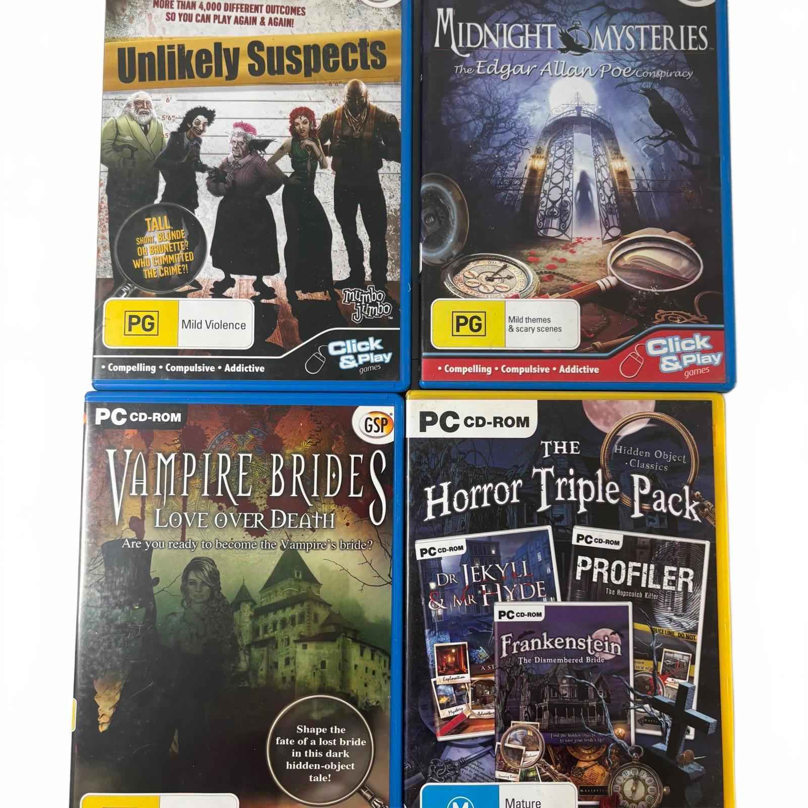 PC CD-ROM Mystery and Horror Game Collection