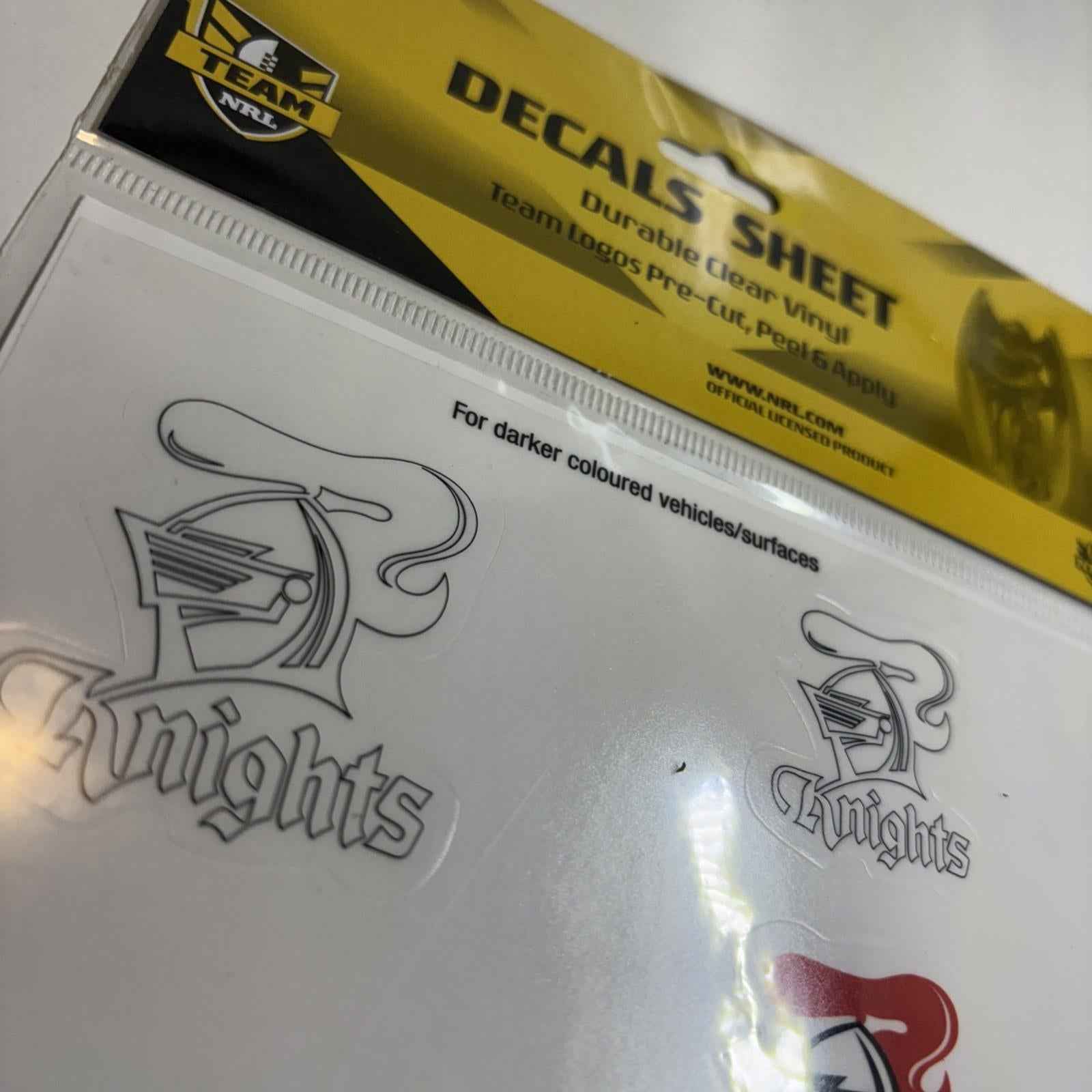 Newcastle Knights NRL Team Stickers and Vinyl Pre-Cut Decals Brand New Official