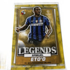 2022-23 Topps UEFA Superstars Samuel Eto'o Common Yellow #200 +  Action Image