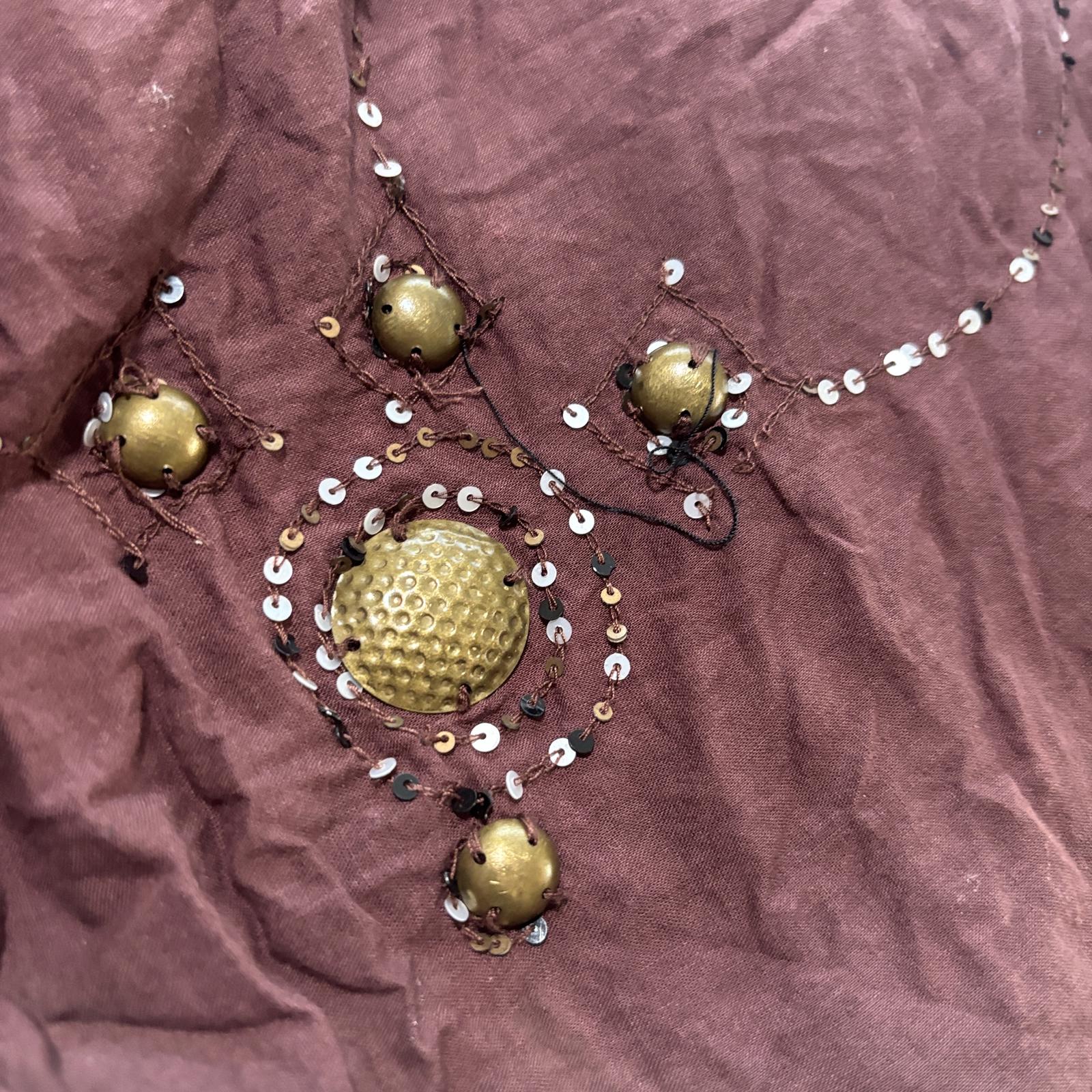 Persaman New York Women's Brown Embellished Skirt Size 2 Vintage Y2K