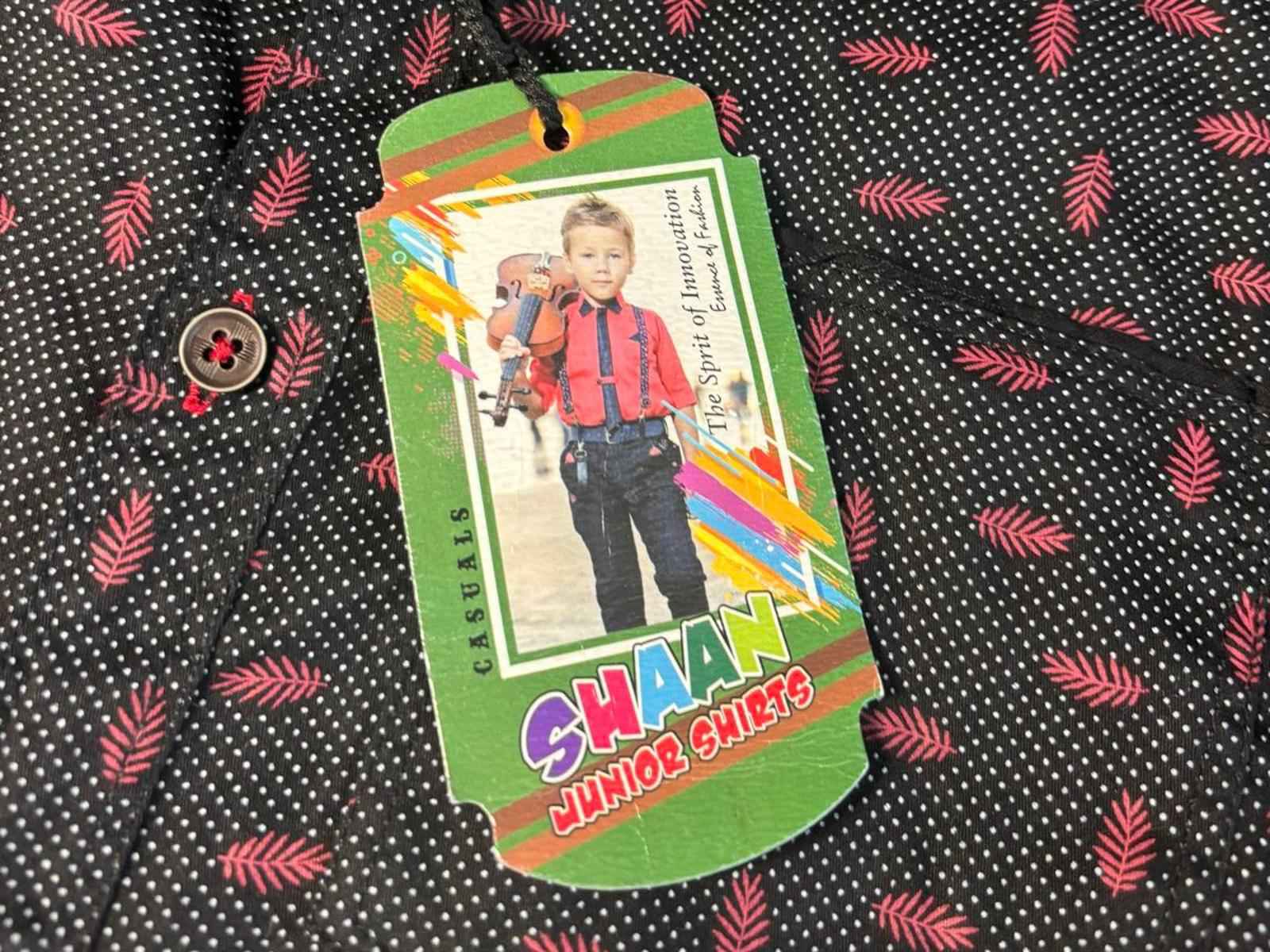 Shaan Junior Shirt Rock Star Style Size 36 Men's Casual Shirt