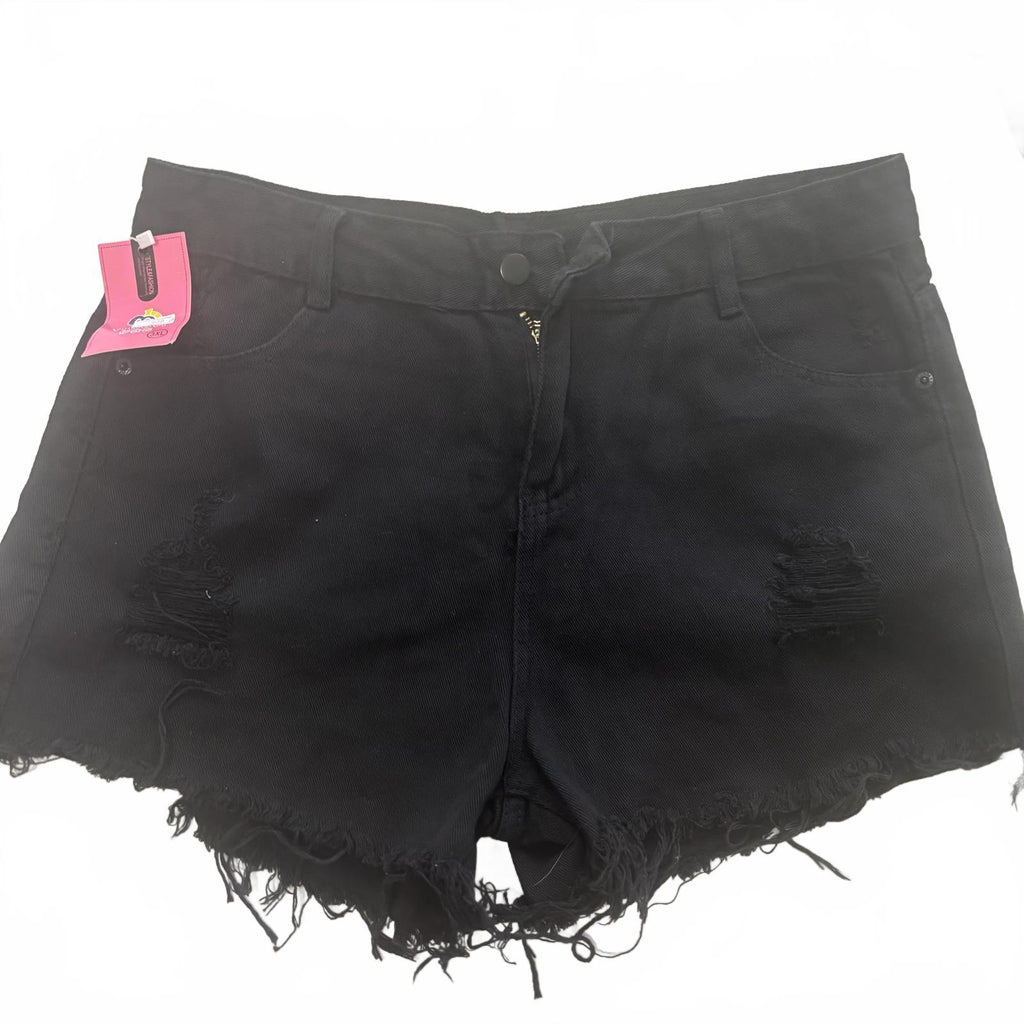 Black Distressed Denim Shorts for Women - Come Sell Nearly Anything