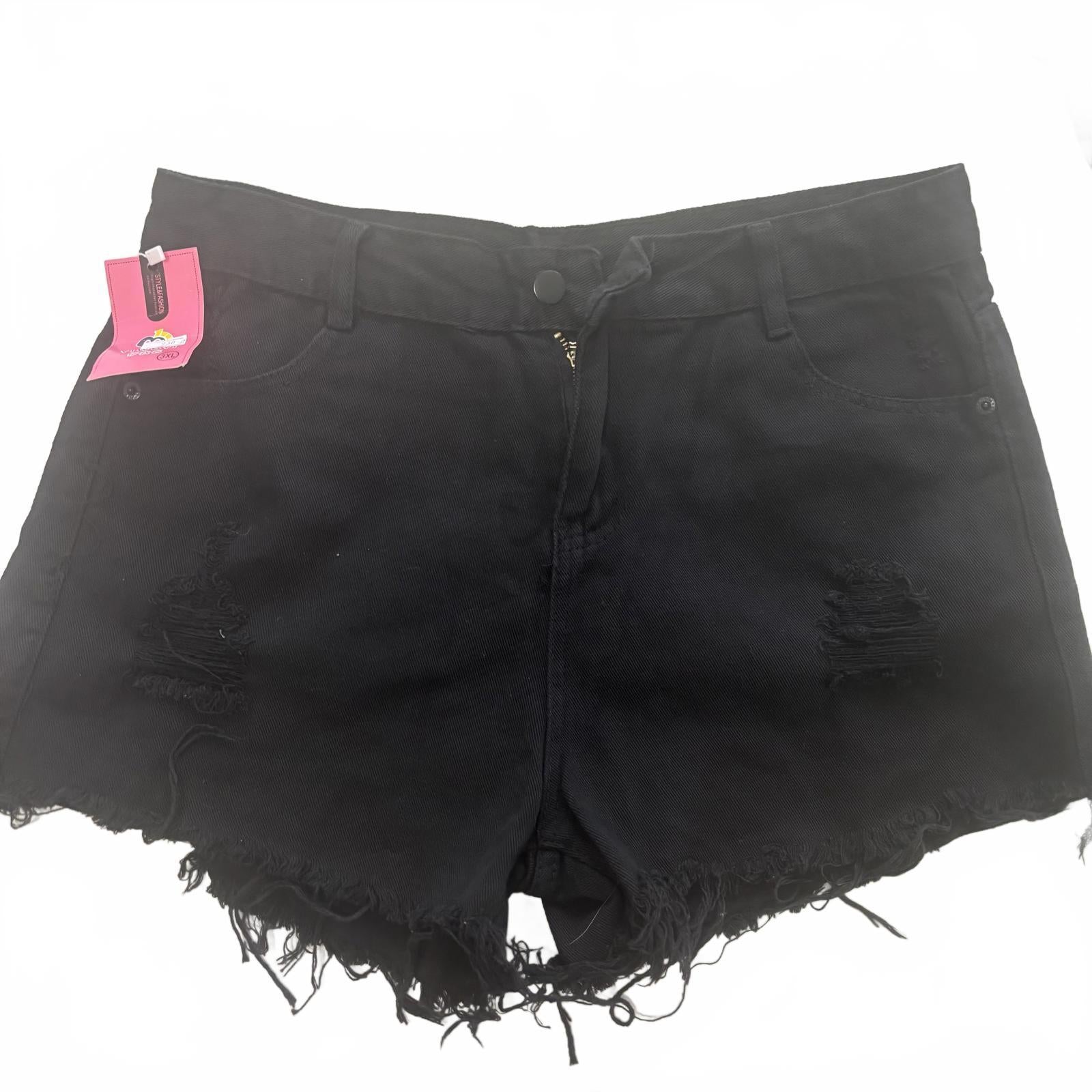 Black Distressed Denim Shorts for Women - Come Sell Nearly Anything