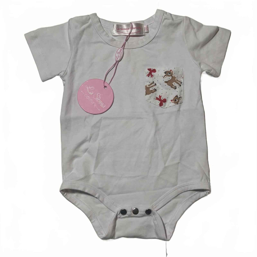 La Sienna Couture Baby Bodysuit with Decorative Pocket