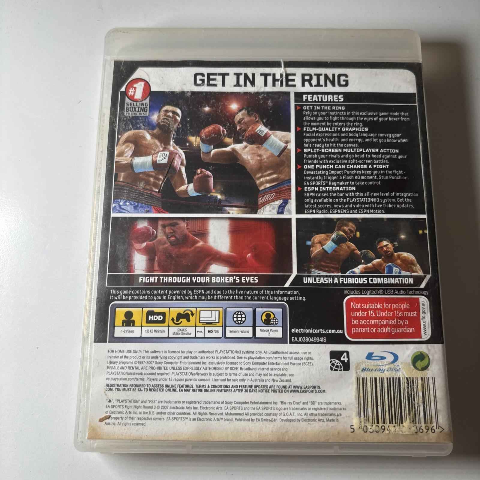 Fight Night Round 3 PlayStation PS3 Game No Manual Free Post