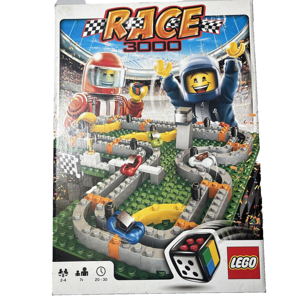 Lego Race 3000 Board Game 3839 Racing Track Complete w/Box & Manuals (Used).