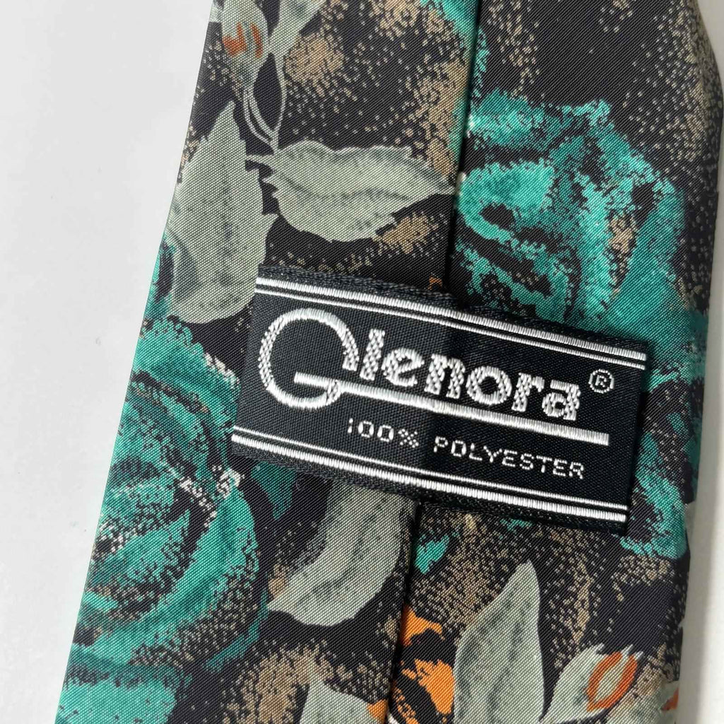 Qlenora Floral Pattern Men's Tie 100% Polyester