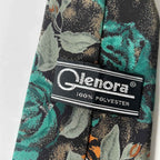 Qlenora Floral Pattern Men's Tie 100% Polyester