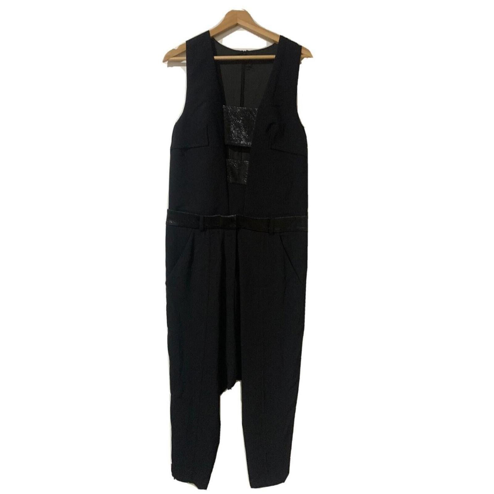 Camilla and Marc Black jumpsuit With Belt Size 10 Luxury Item. Rare. Like New - Come Sell Nearly Anything