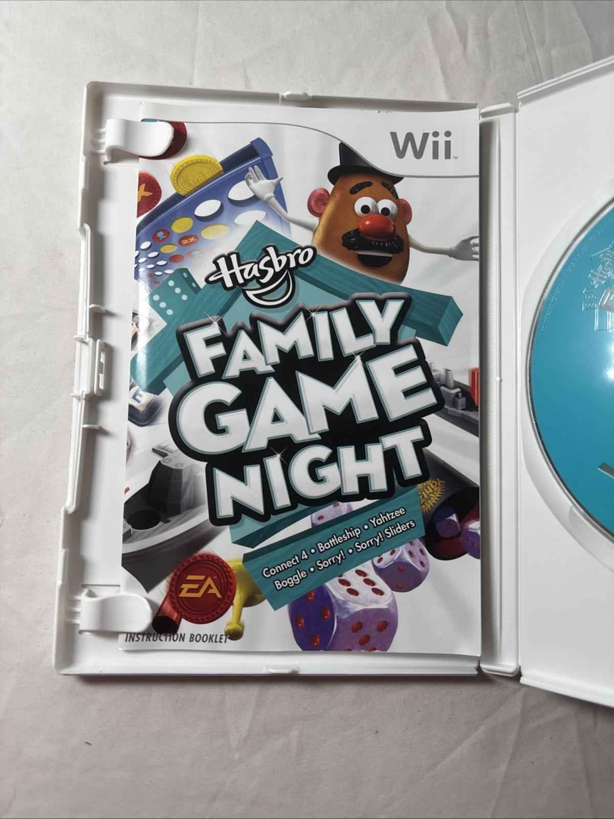Hasbro Family Game Night + Manual - Nintendo Wii Game Complete