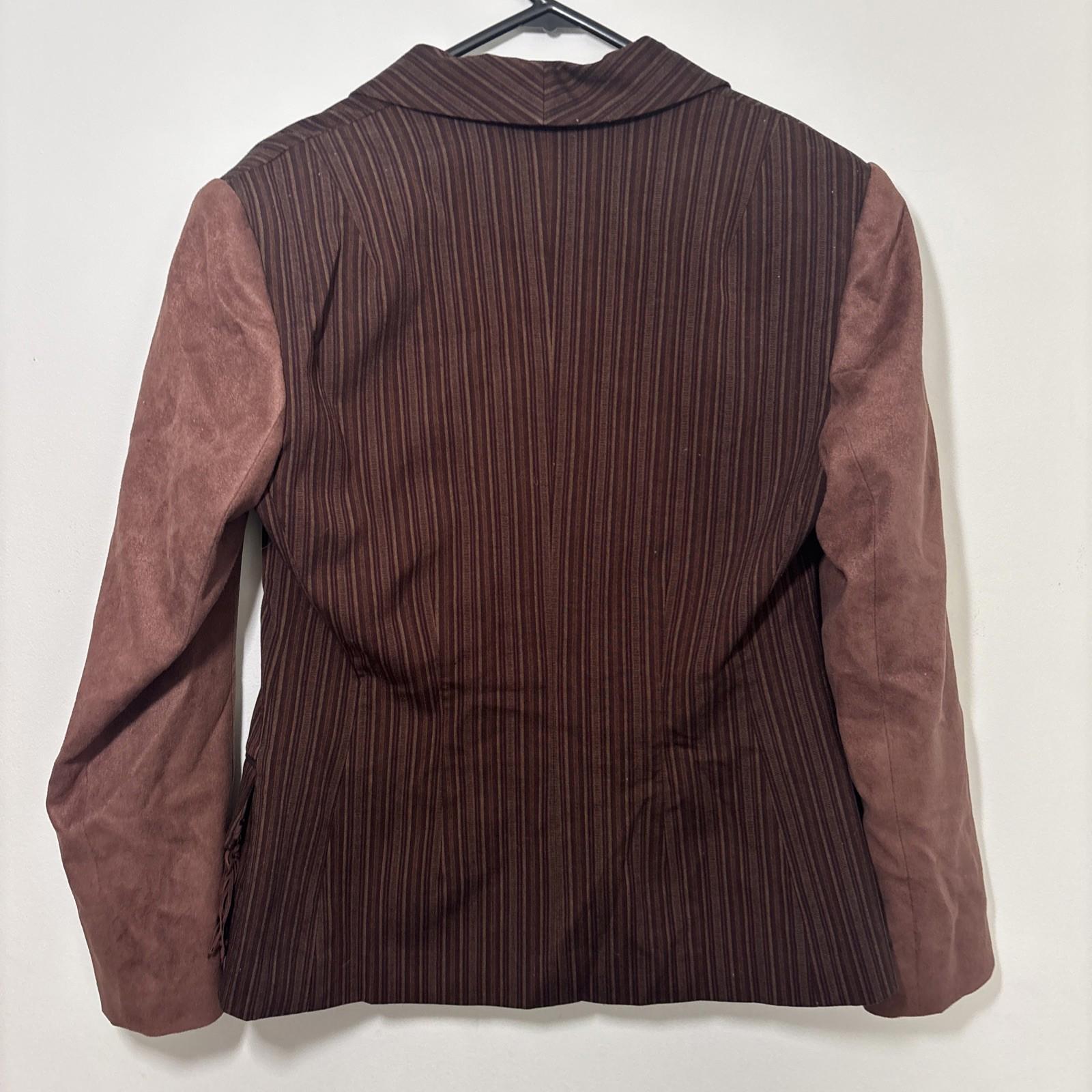 Covers Australia Women's Brown Pinstripe Blazer Size 12 - Come Sell Nearly Anything
