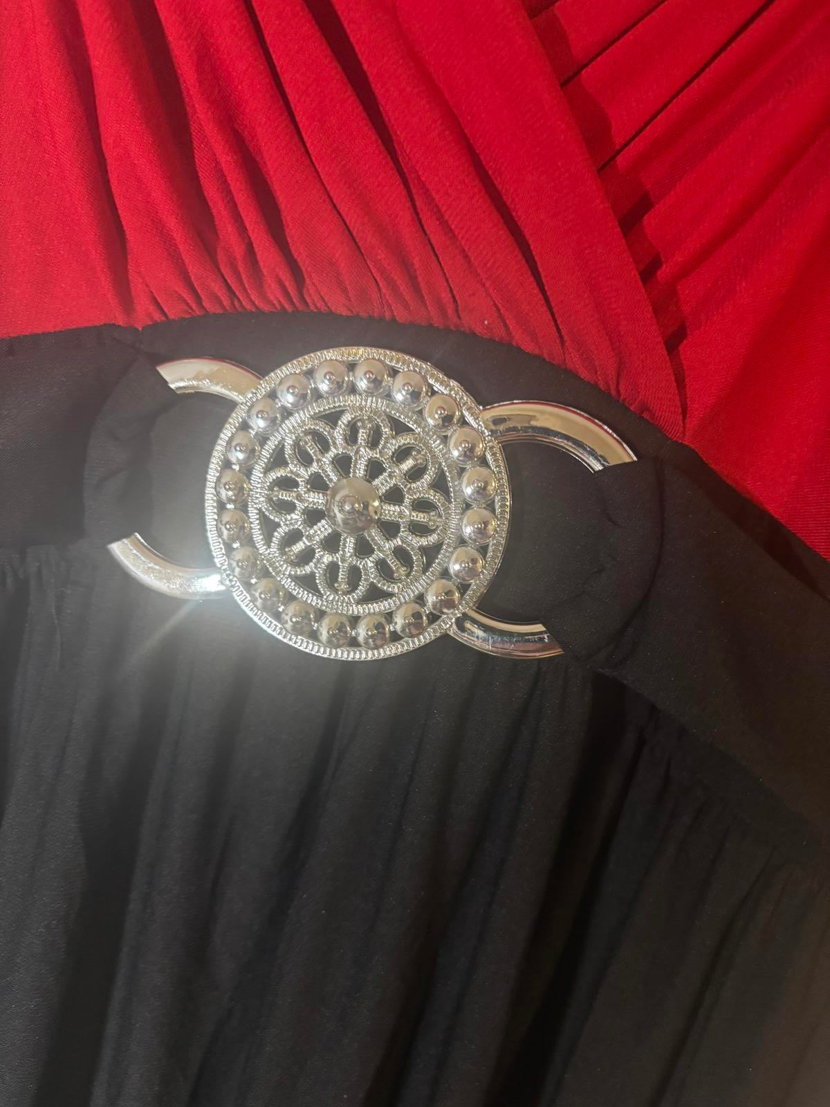 FILO Women's Sleeveless V-Neck Dress with Belt Large Vintage - Come Sell Nearly Anything