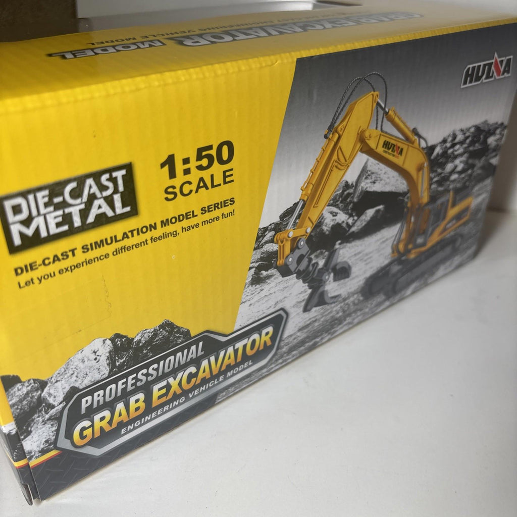 1:50 HUINA Diecast A Professional Grab Excavator Box Models 1713
