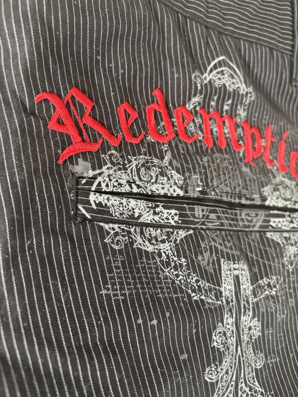 Size L Embroider Redemption Black and White Striped Trousers Pants - Come Sell Nearly Anything