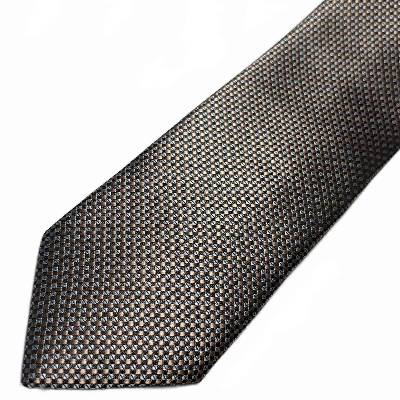 Nuova Moda Men's Textured Geometric Pattern Tie