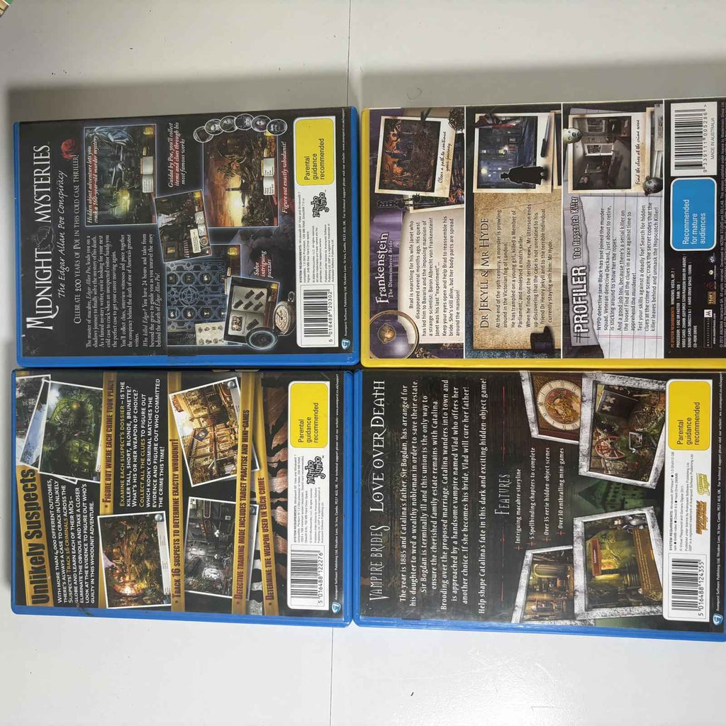 PC CD-ROM Mystery and Horror Game Collection