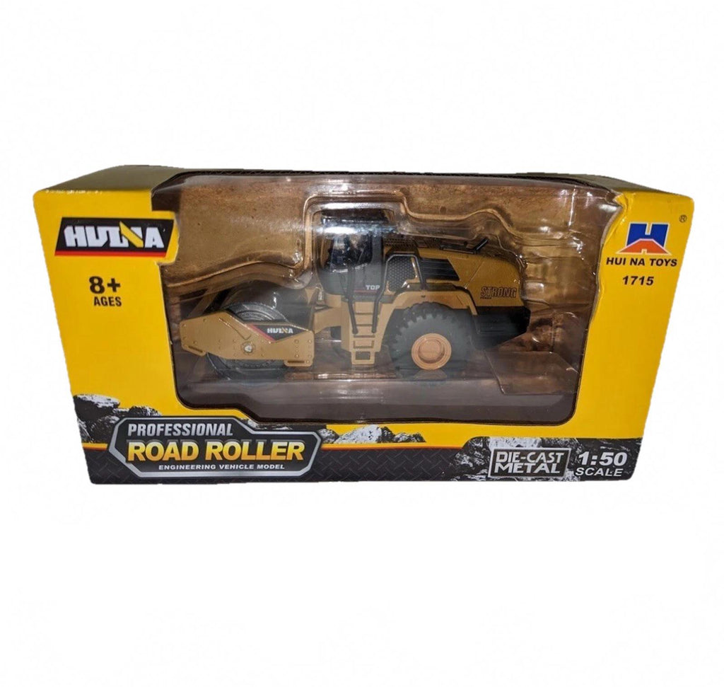 Professional Road Roller Model 1:50 Scale, Hui Na Toys 1715 Die Cast Metal