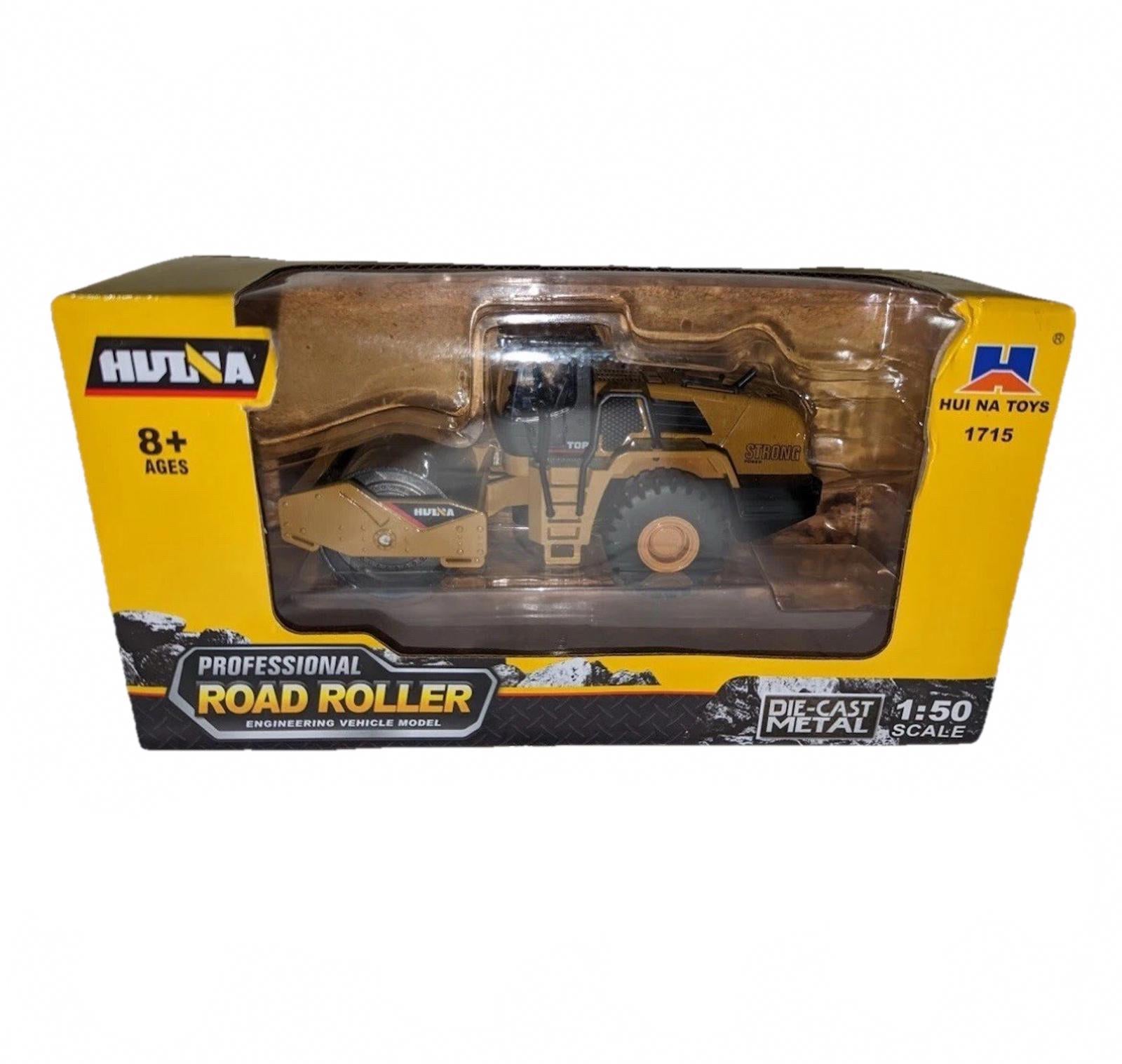 Professional Road Roller Model 1:50 Scale, Hui Na Toys 1715 Die Cast Metal
