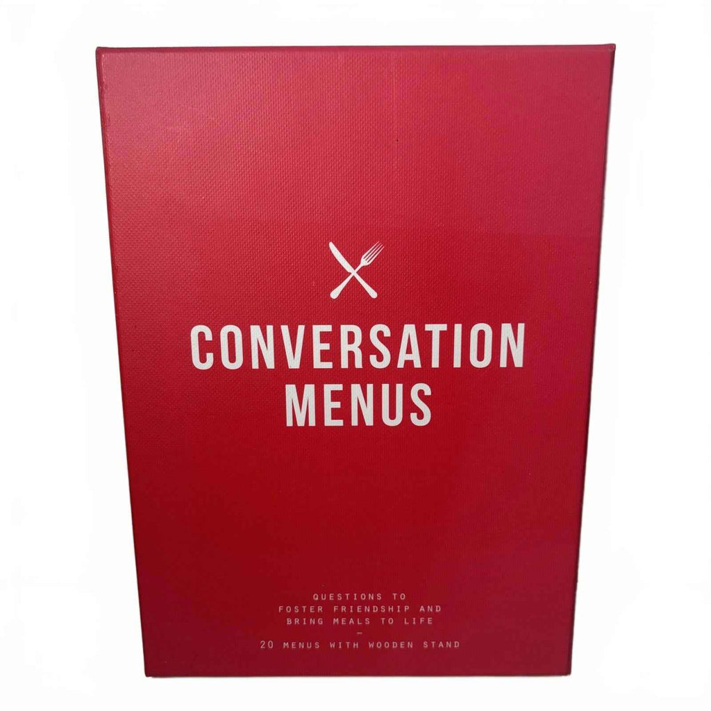 The School Of Life Conversation Menus Revealing Questions Topics w/ Wooden Stand