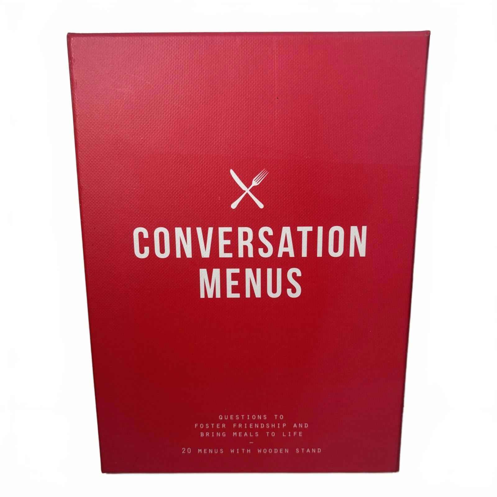 The School Of Life Conversation Menus Revealing Questions Topics w/ Wooden Stand