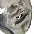 70-80s Green Halloween Witch latex Mask with Detailed Features