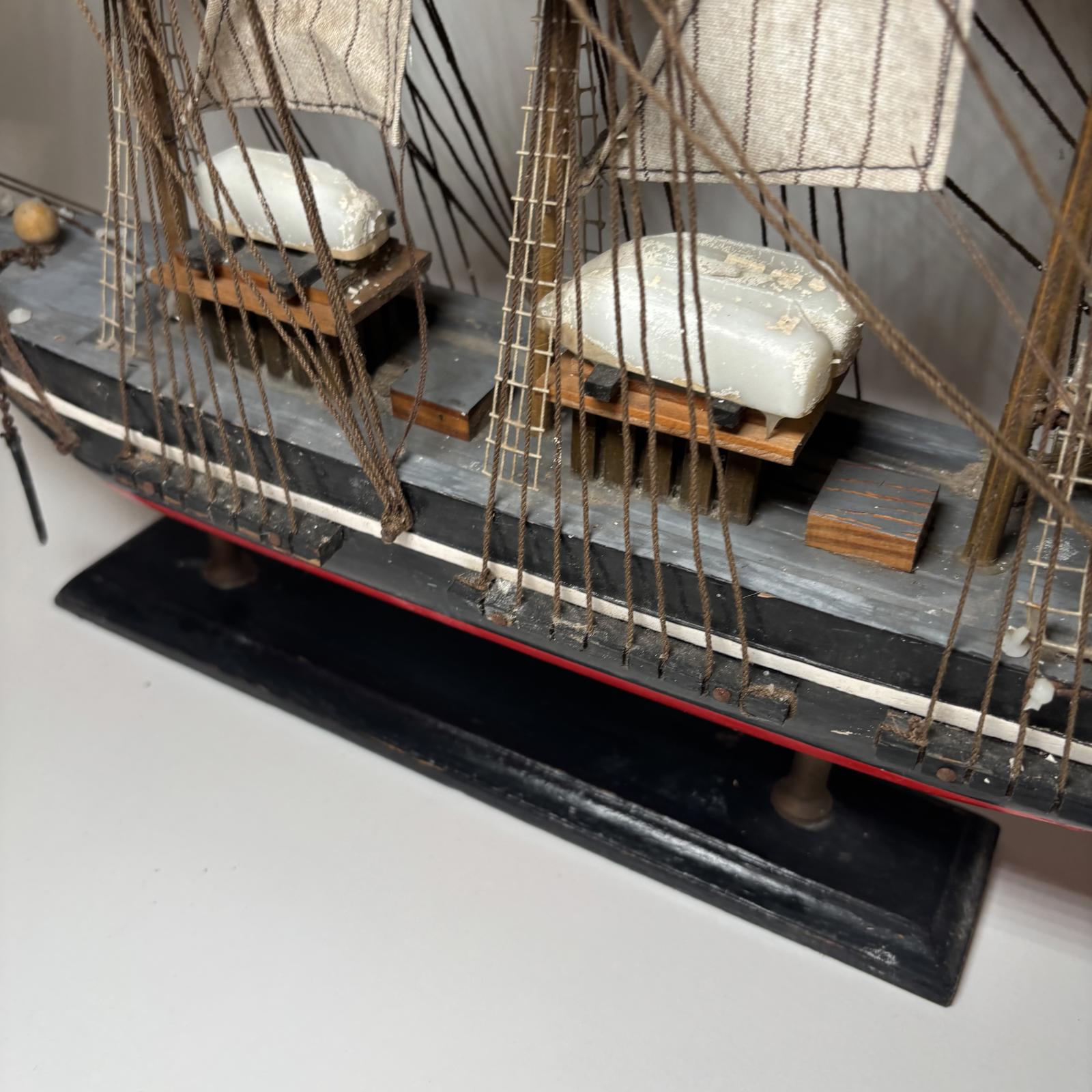 Wood and Canvas Model Ship 50cm