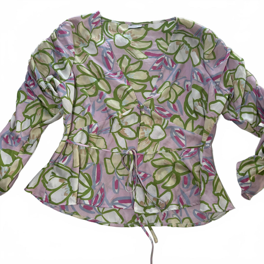 ASOS DESIGN Floral Print Long Sleeve Blouse Size M - Come Sell Nearly Anything