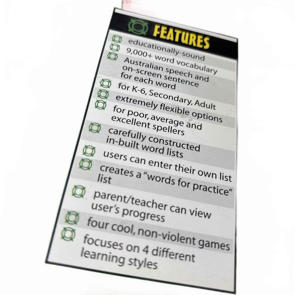 Spelling Game Aussie Spell Force Words Tutor Educational Speech MAC WIN CD