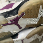 Nike Air Jordan VI 6 Retro White Bright Grape GS Grade School 543390-127 Size 2Y