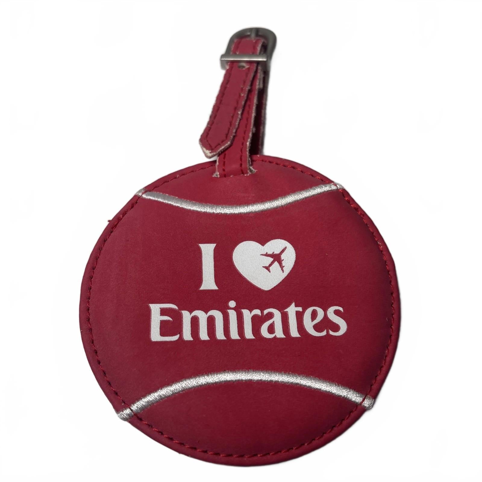 EMIRATES AIRLINES LUGGAGE TAG - I LOVE EMIRATES - AUSTRALIAN OPEN (WORDS)