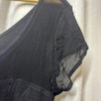 Black bodysuit Large JeansWest sheer sleeves and back, zipper at the back - Come Sell Nearly Anything