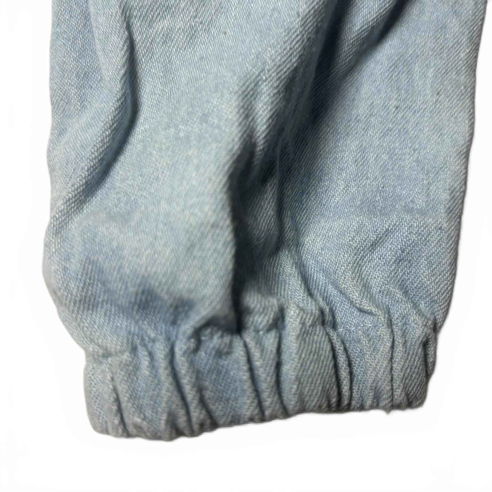 Denim Overalls Light Blue Cotton Elastane Adjustable Straps