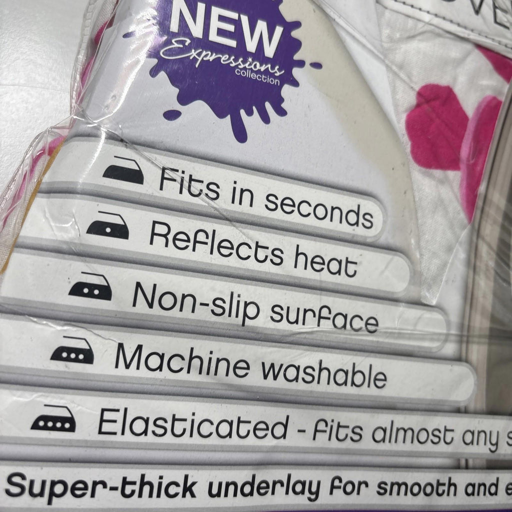 NEW Fast Fit Ironing Board Cover By Spotlight Love Heart Lollie Print Candy Choc - Come Sell Nearly Anything