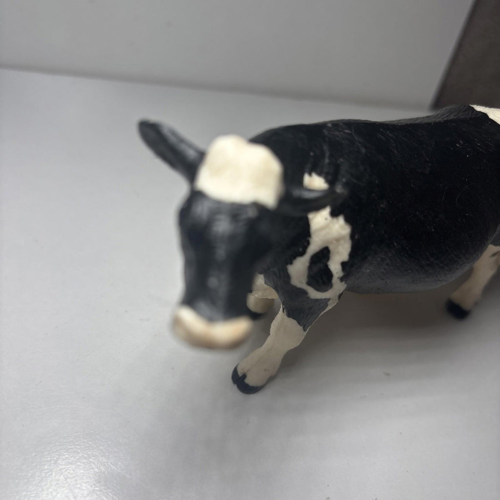 Vintage Jersy Cow Farm Animal Plastic PVC Roll Play Toy Figure Figurine 8 Inch