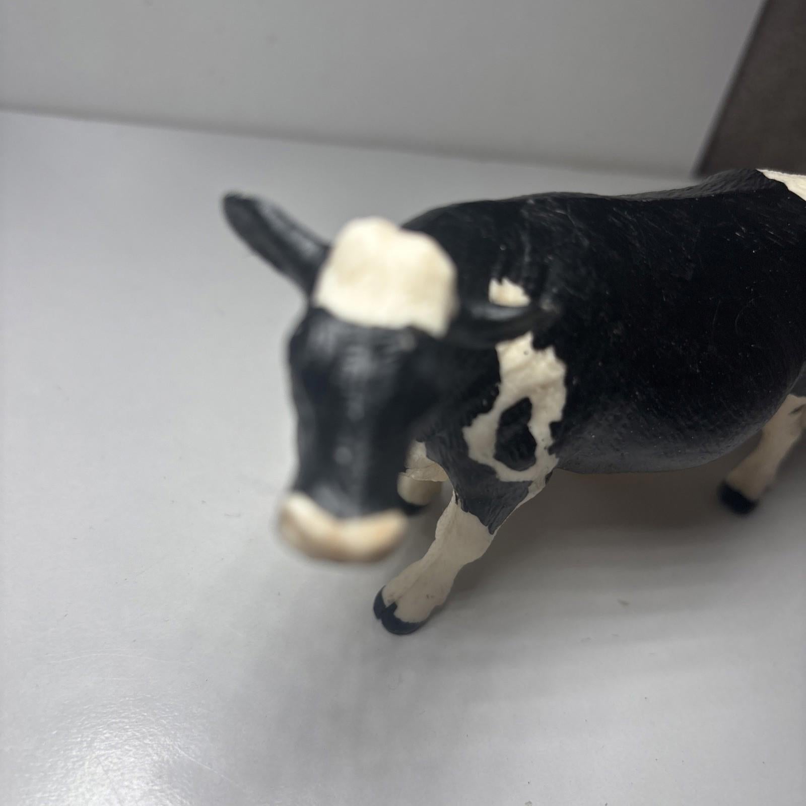 Vintage Jersy Cow Farm Animal Plastic PVC Roll Play Toy Figure Figurine 8 Inch