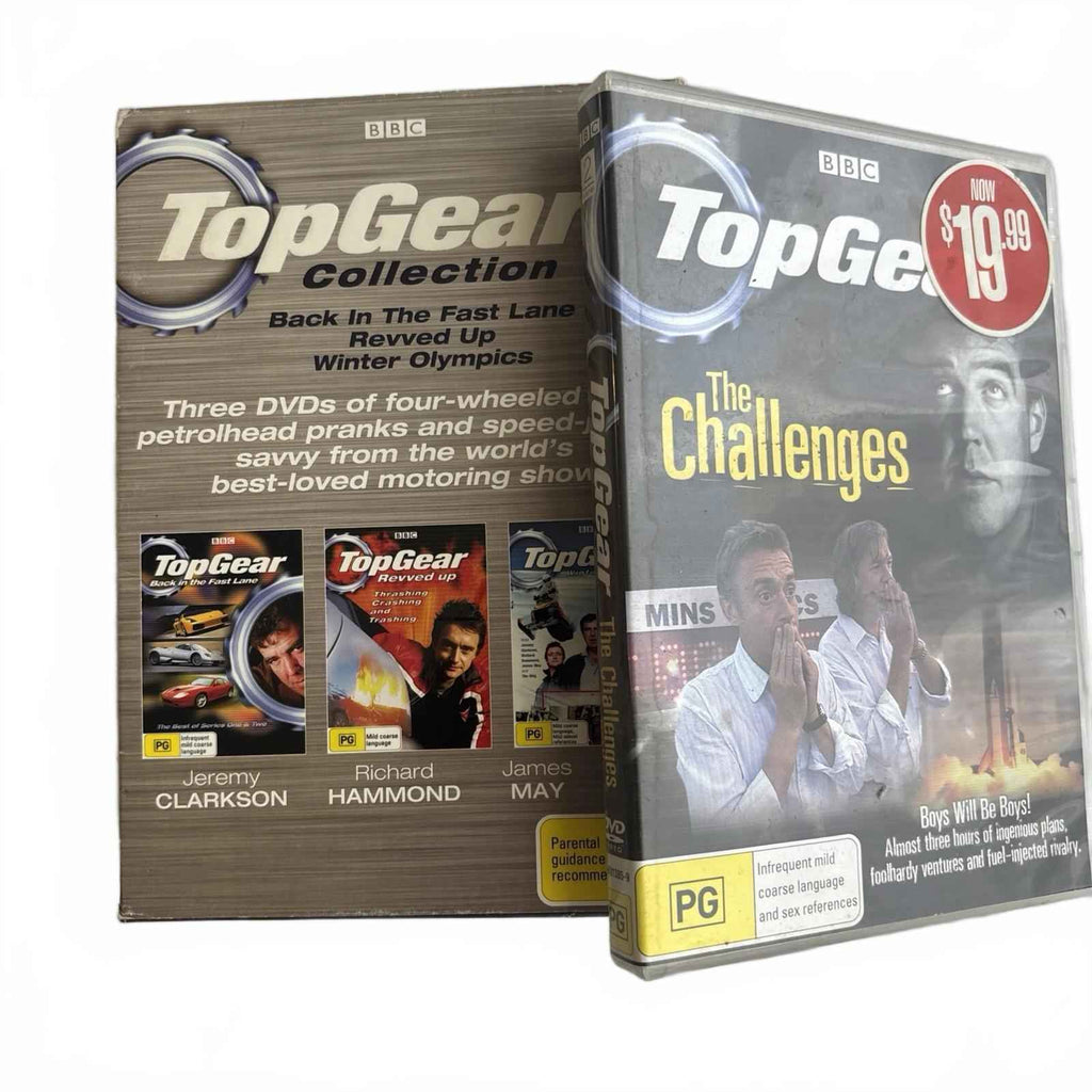 Top Gear Collection (2007) DVD Region 4 VGC 3 Disc Set + the challenges dvd