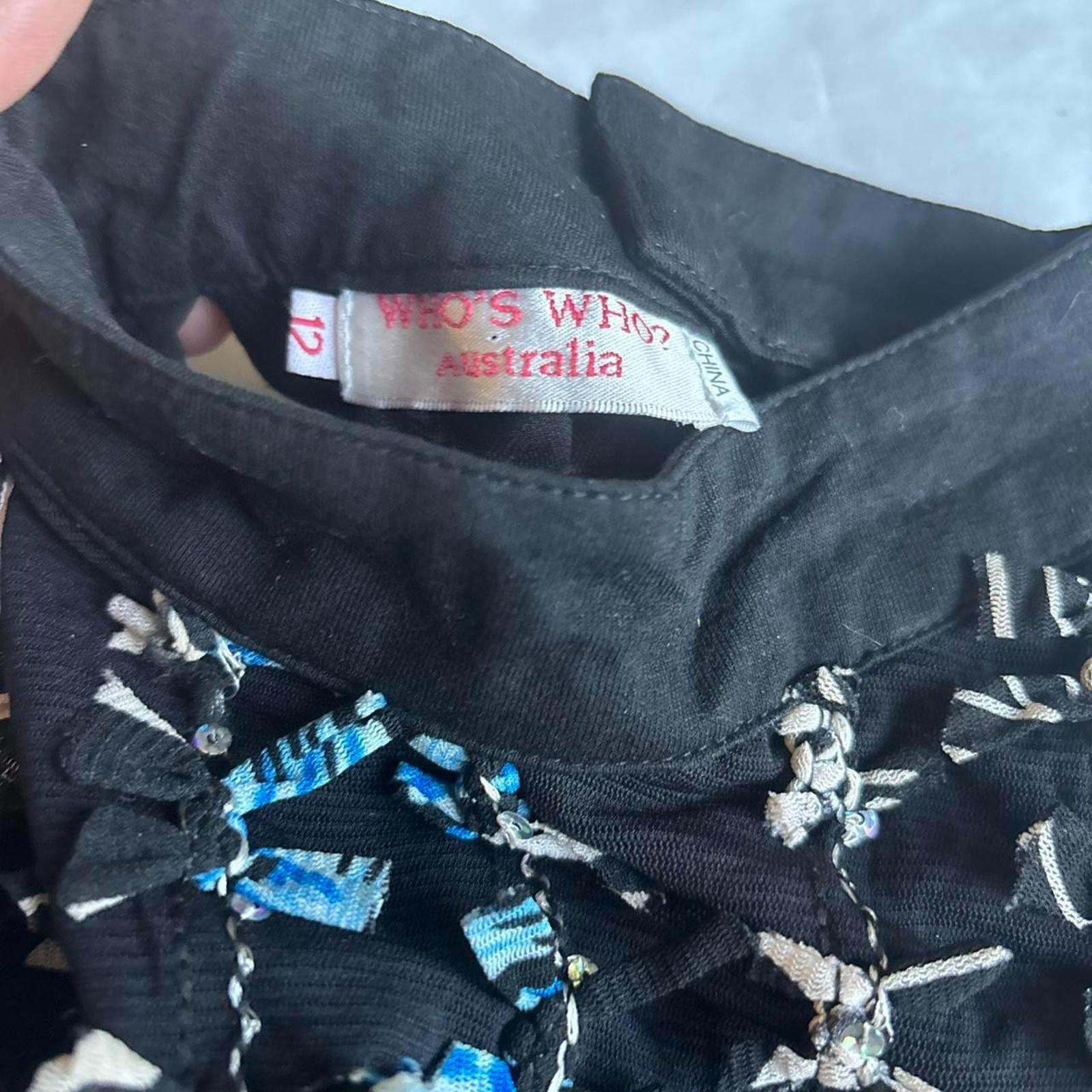 Who's Who Australia Ruffle Tank Size 12 Vintage Rainbow Bows - Come Sell Nearly Anything