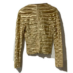 Vintage Sagaie Gold Long Sleeve Jacket With Inlay French - Glam - T5-01 - Come Sell Nearly Anything