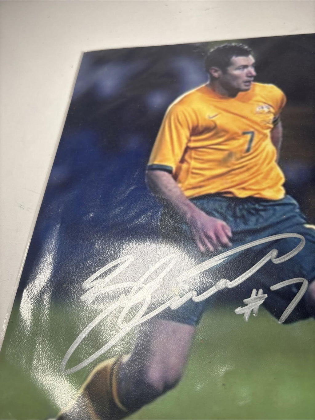 Signed Socceroos Sydney FC 28cm x 18cm Photo - Brett Emerton - Proof COA
